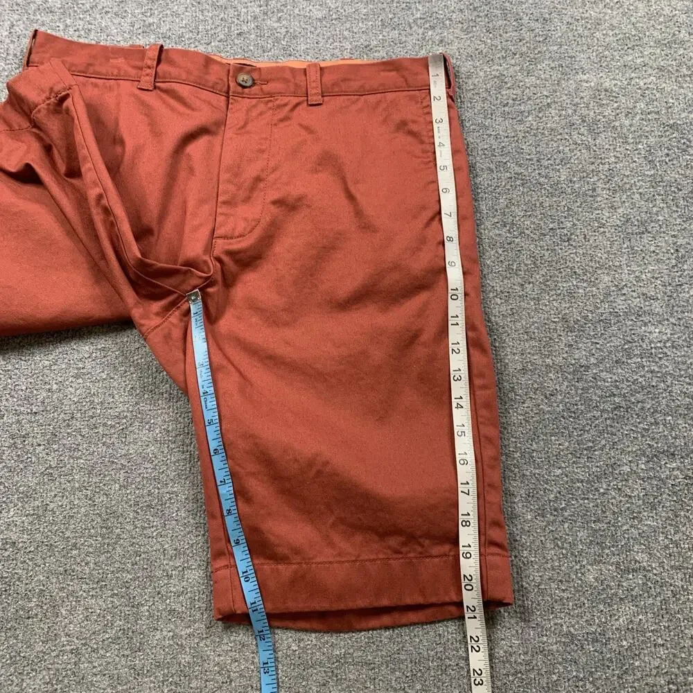 J Crew Shorts Mens 33 Rivington Broken-In Flat Front Chino Cotton Twill Zip Fly